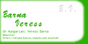 barna veress business card